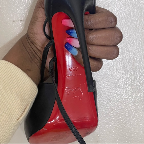 * CHRISTIAN LOUBOUTIN * BLACK HOLLY ALTA 120 LOUBS - Picture 13 of 16